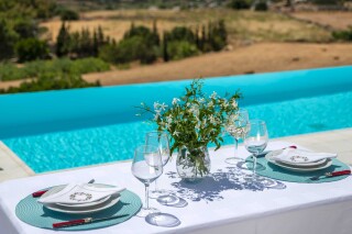 amenities villa casa del sol dinner in pool