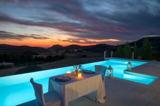 amenities villa casa del sol pool during sunset